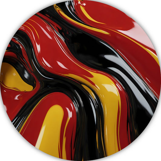 Dynamische Abstracte Samensmelting van Kleuren aluminium muurcirkel