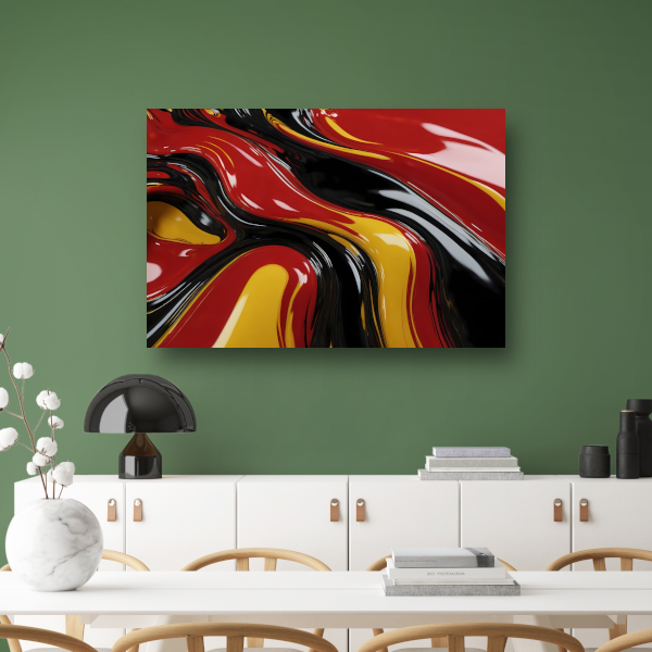 Dynamische Abstracte Samensmelting van Kleuren canvas met baklijst
