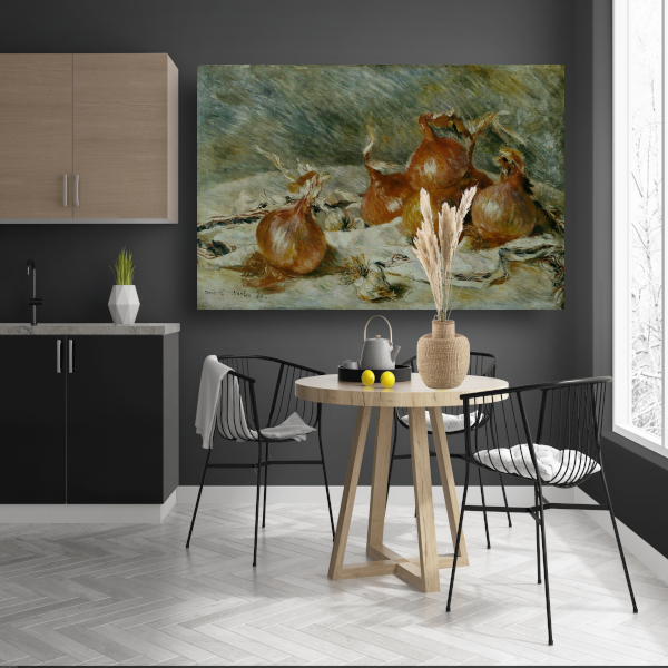 Uien - Pierre-Auguste Renoir canvas met baklijst