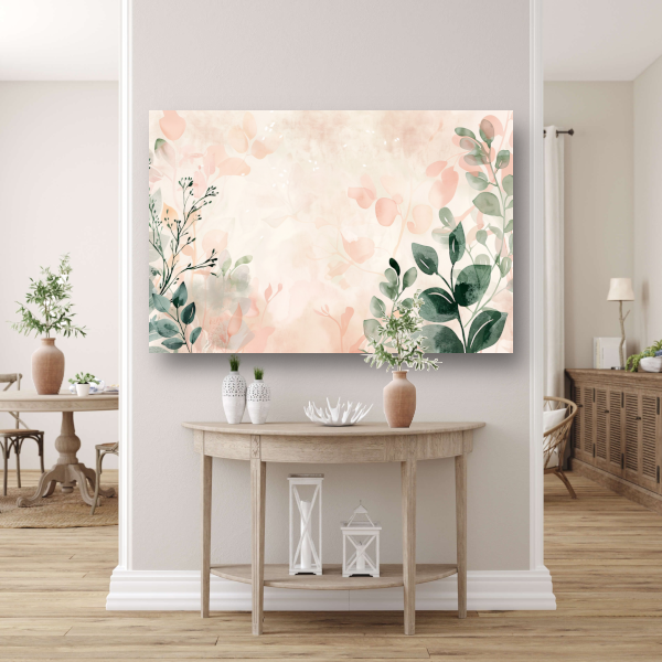 Abstracte natuur in pasteltinten ontwerp canvas