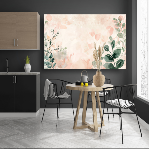 Abstracte natuur in pasteltinten ontwerp canvas