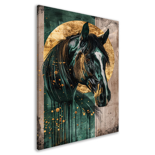 Elegant en dynamisch schilderij van paard canvas
