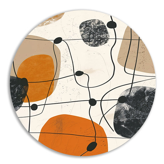 Abstract compositie met organische vormen en lijnen. forex muurcirkel