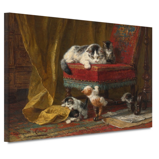 Moeders trots - Henriëtte Ronner-Knip canvas