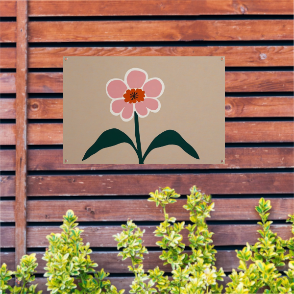 Eenvoudige Elegantie van een Roze Bloesem tuinposter