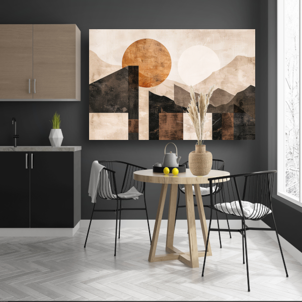 Stedelijke Skyline in Minimalistische Tinten acrylglas