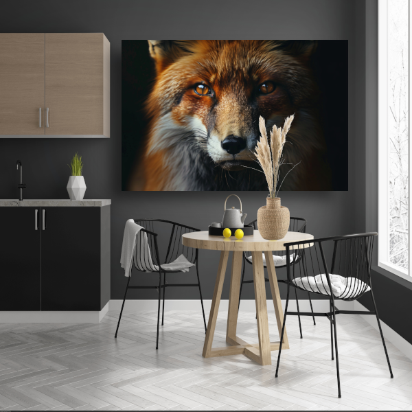 Intrigerende vos in schemerlicht canvas