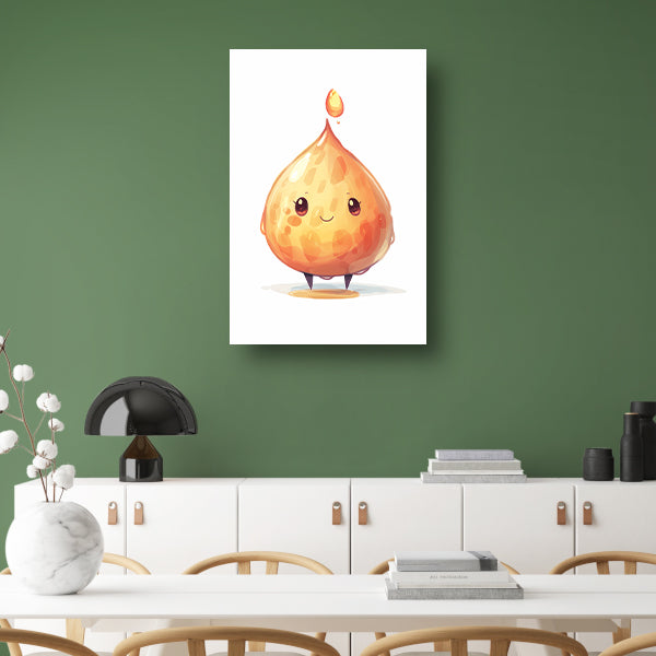 Glimlachende Honingdruppel met Warme Kleuren poster