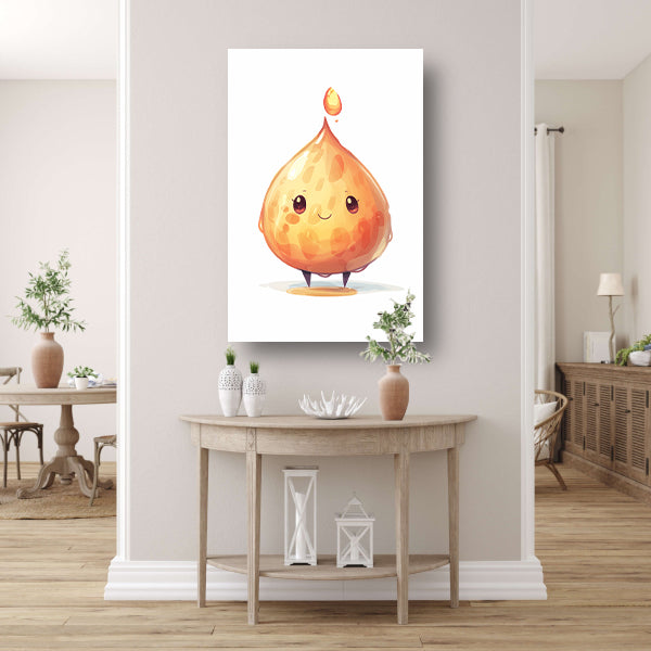 Glimlachende Honingdruppel met Warme Kleuren poster