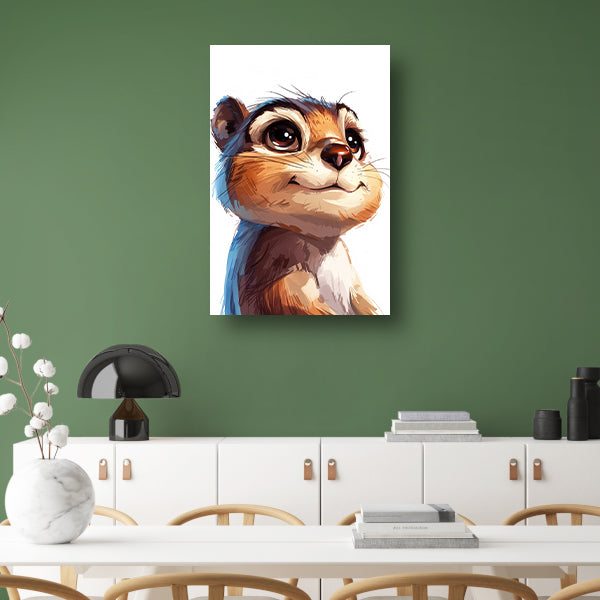 Digitale kunst van een nieuwsgierige eekhoorn acrylglas