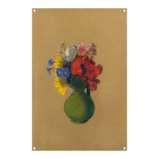 Geraniums en veldbloemen - Odilon Redon tuinposter