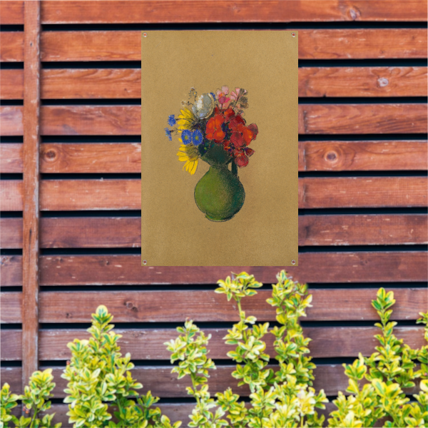 Geraniums en veldbloemen - Odilon Redon tuinposter