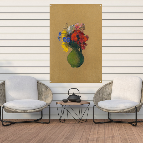 Geraniums en veldbloemen - Odilon Redon tuinposter