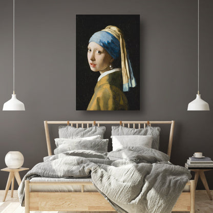 Meisje met de Parel - Johannes Vermeer canvas met baklijst