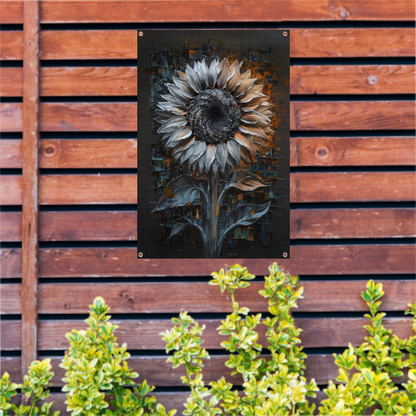 Abstracte Weergave van een Zonnebloem tuinposter