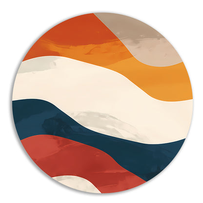 Kleurrijk Abstract compositie met geometrische vormen forex muurcirkel