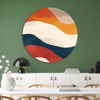 Kleurrijk Abstract compositie met geometrische vormen forex muurcirkel