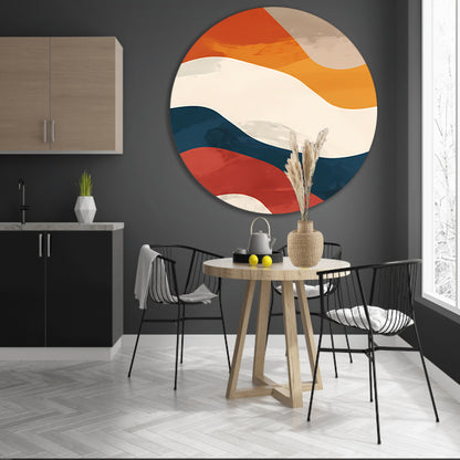 Kleurrijk Abstract compositie met geometrische vormen forex muurcirkel