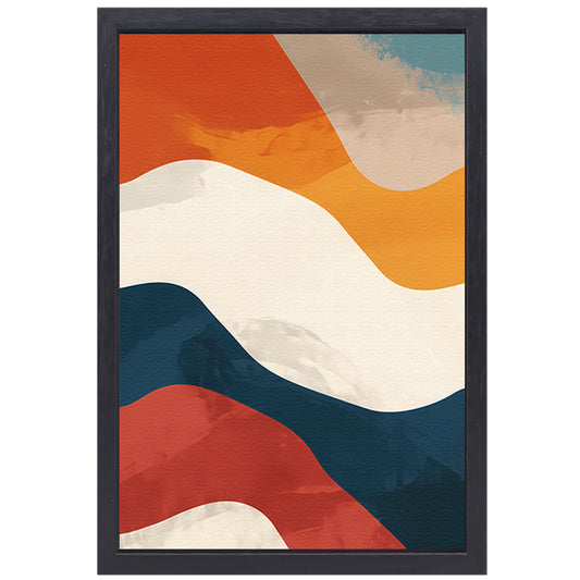 Kleurrijk Abstract compositie met geometrische vormen canvas met baklijst