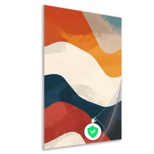 Kleurrijk Abstract compositie met geometrische vormen poster