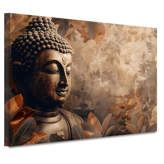 Boeddha met Bladeren canvas