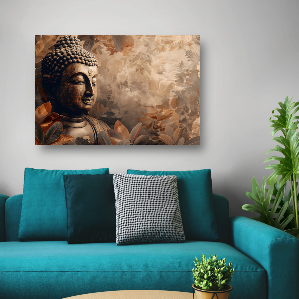 Boeddha met Bladeren canvas