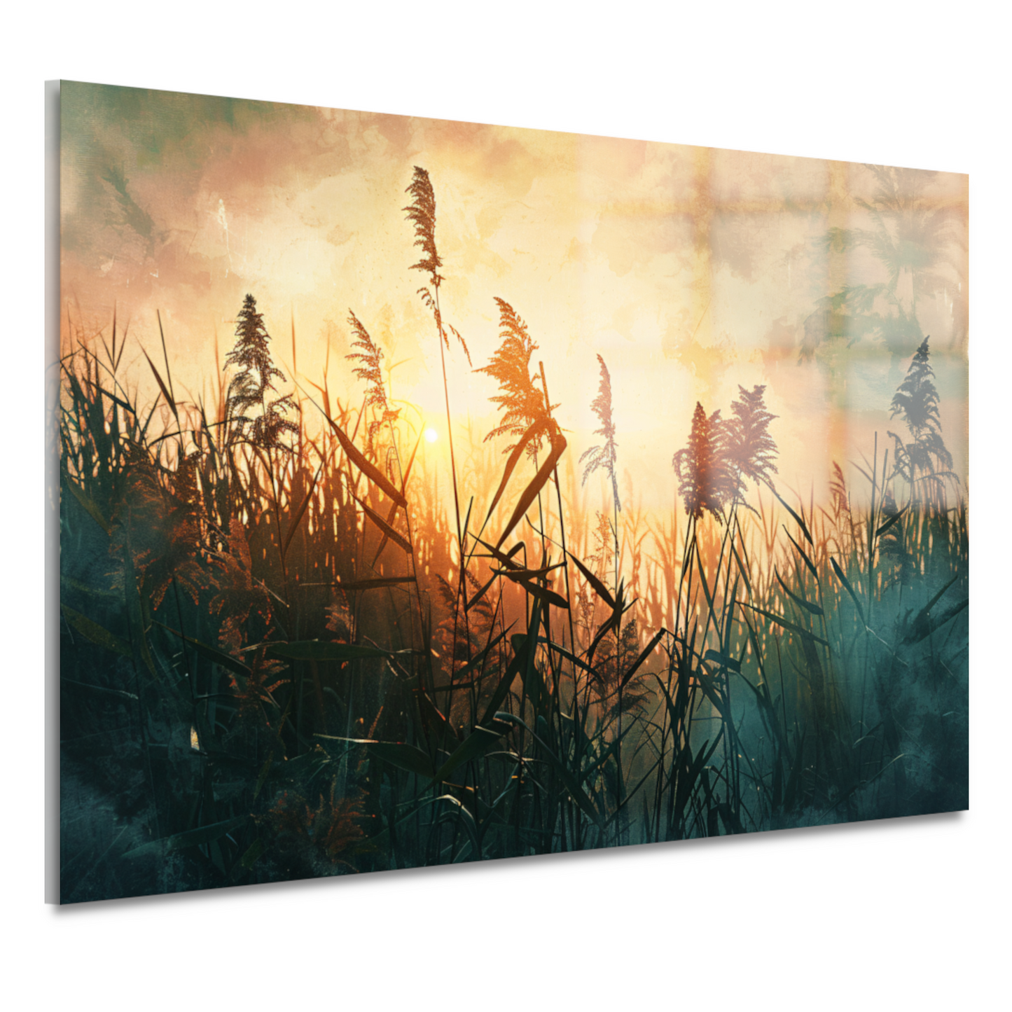 Betoverende Ochtendzon Tussen Het Riet acrylglas