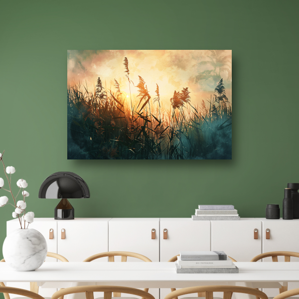 Betoverende Ochtendzon Tussen Het Riet acrylglas