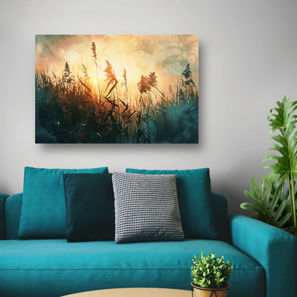 Betoverende Ochtendzon Tussen Het Riet acrylglas