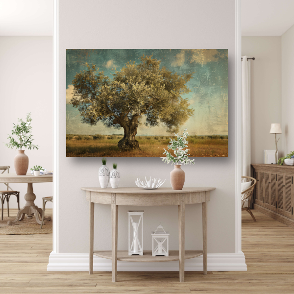 Olijfboom in Impressionistische Stijl canvas