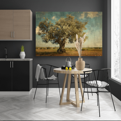 Olijfboom in Impressionistische Stijl canvas