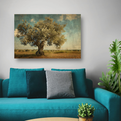 Olijfboom in Impressionistische Stijl canvas