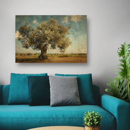 Olijfboom in Impressionistische Stijl acrylglas