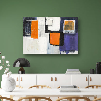 Abstract geometrisch schilderij in moderne stijl acrylglas