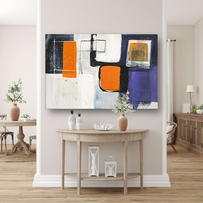 Abstract geometrisch schilderij in moderne stijl acrylglas