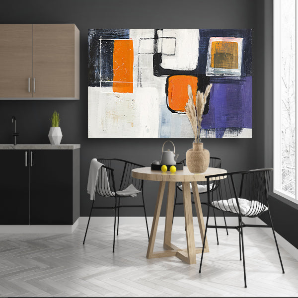 Abstract geometrisch schilderij in moderne stijl acrylglas