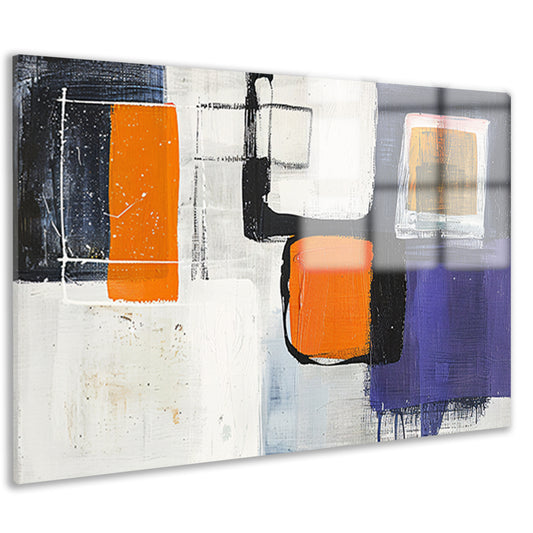 Abstract geometrisch schilderij in moderne stijl acrylglas