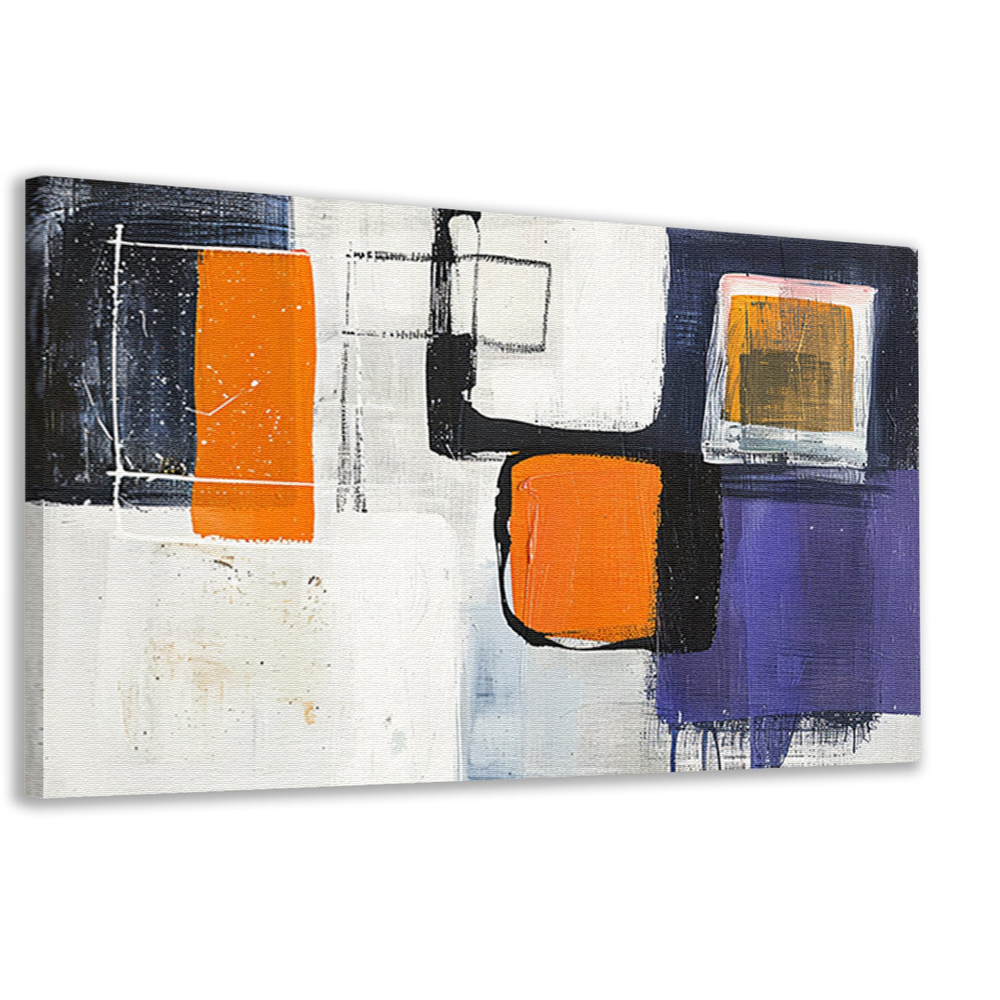 Abstract geometrisch schilderij in moderne stijl canvas