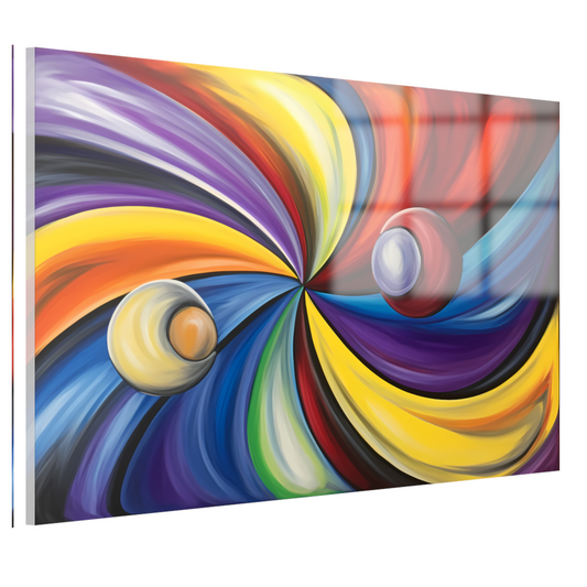 Dynamisch Universum van Abstracte Kleuren acrylglas