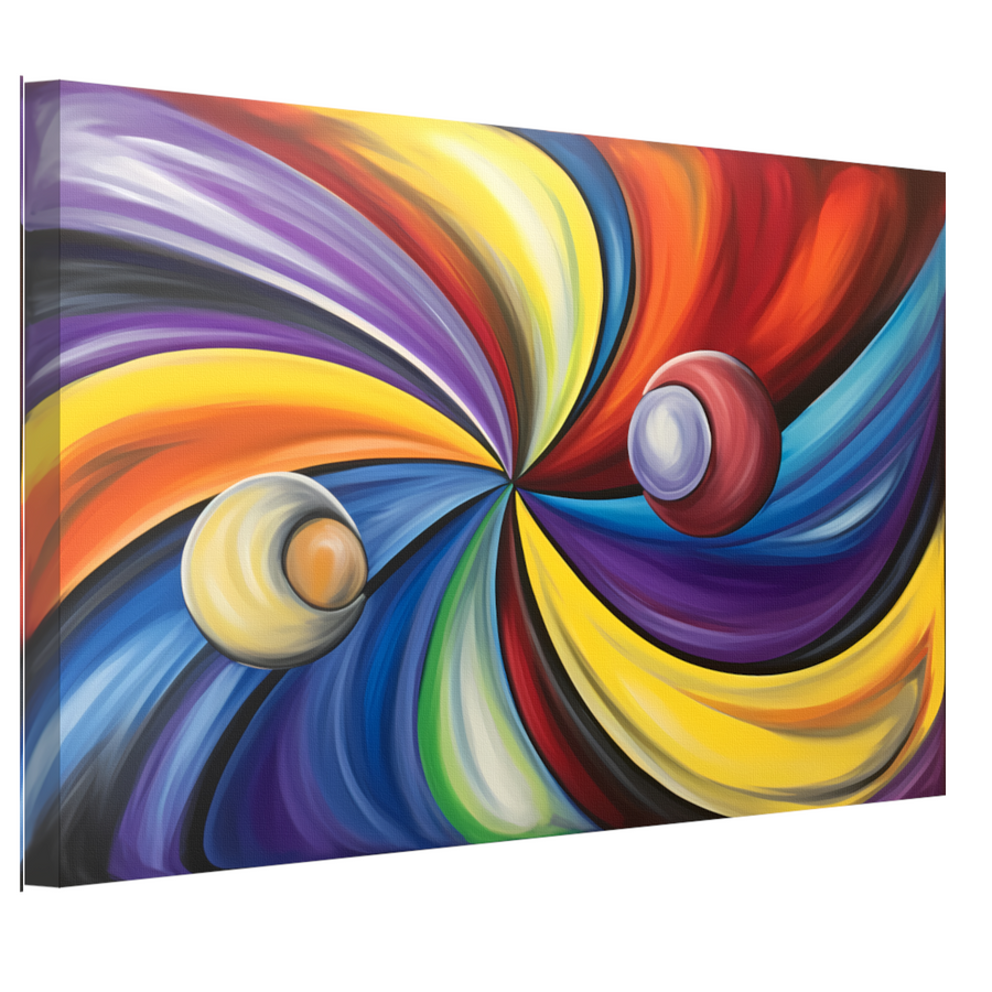 Dynamisch Universum van Abstracte Kleuren canvas
