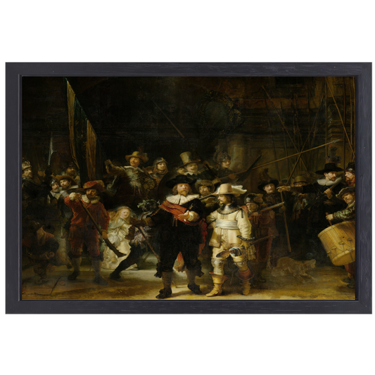 De Nachtwacht - Rembrandt van Rijn canvas met baklijst