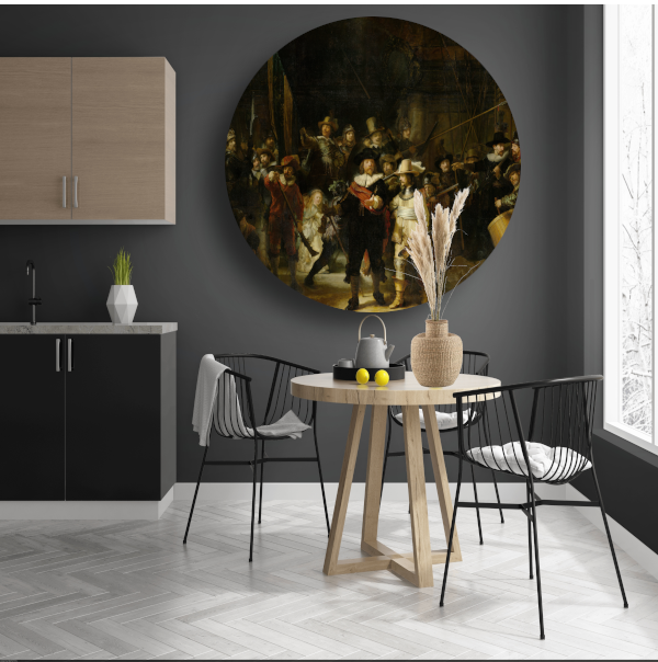 De Nachtwacht - Rembrandt van Rijn forex muurcirkel