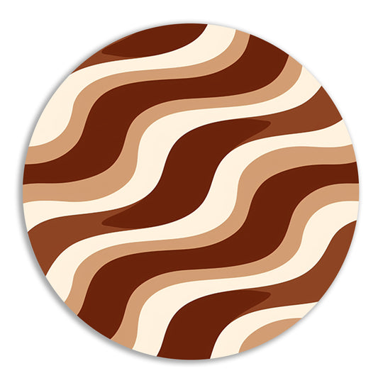 Abstracte golvende patronen in bruine tinten forex muurcirkel