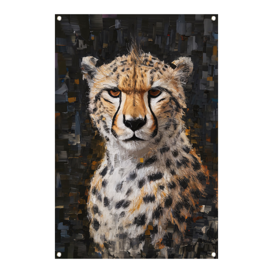 Abstracte Weergave van een Cheetah in Beweging tuinposter