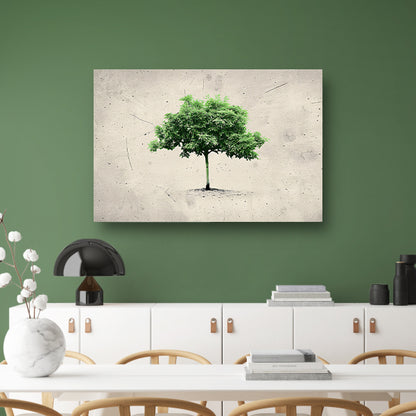 Realistische boom in minimalistische kunststijl acrylglas