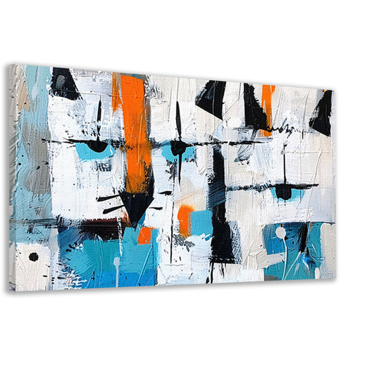 Abstracte katten in levendige kleuren canvas