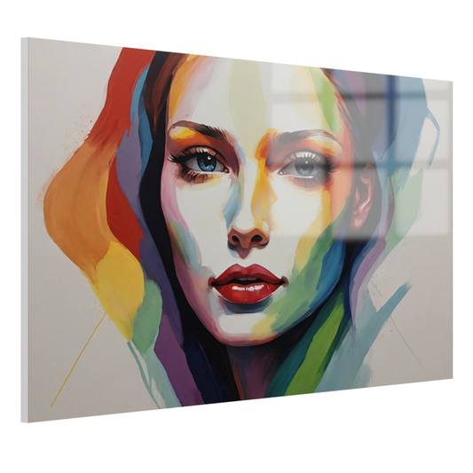 Kleurrijke Vrouwelijke Gratie in Moderne Kunst acrylglas