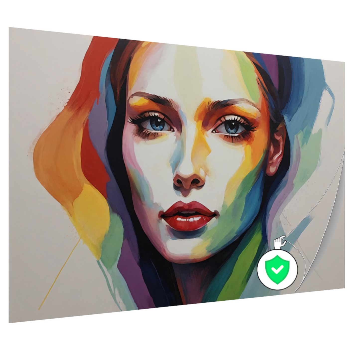 Kleurrijke Vrouwelijke Gratie in Moderne Kunst poster