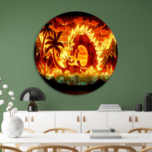 Art Nouveau Drakenraam forex muurcirkel