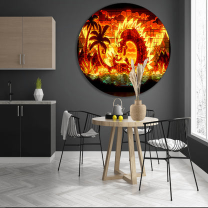 Art Nouveau Drakenraam forex muurcirkel